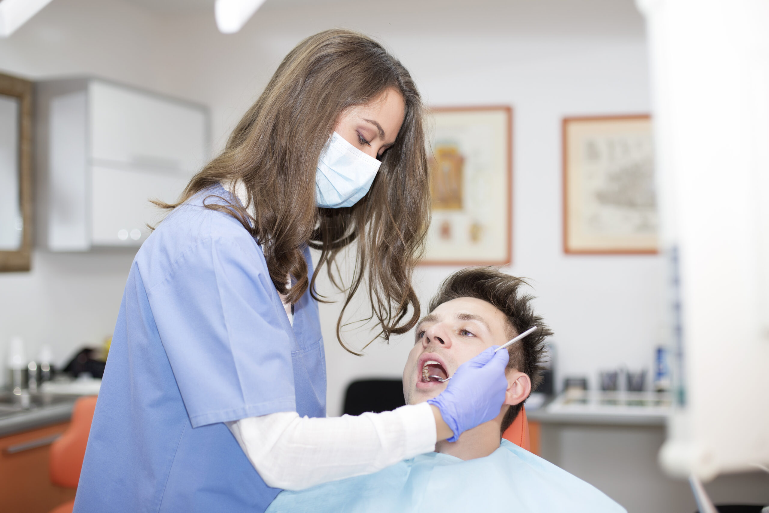 Medical checkup in the dentist office